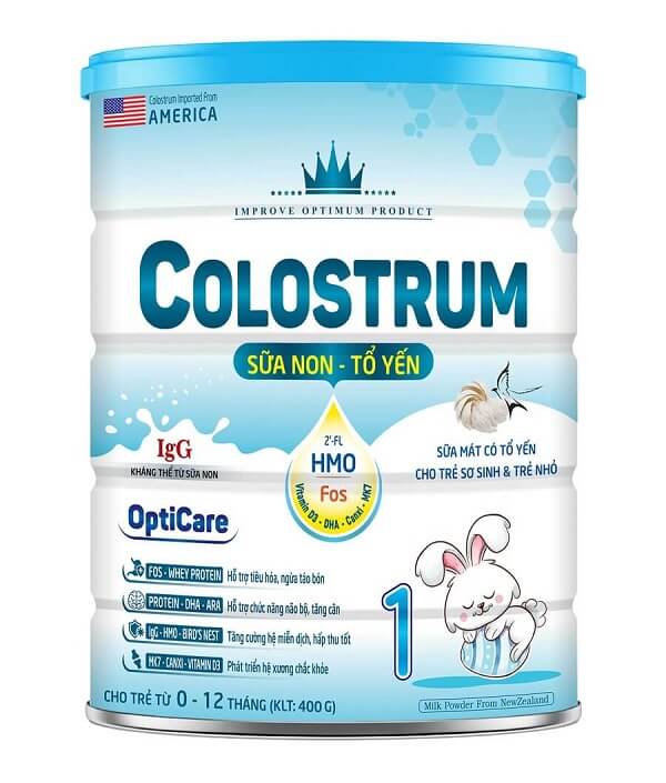 Dòng sữa bột pha sẵn cho bé 1 tuổi hiệu Colostrum Opticare 1