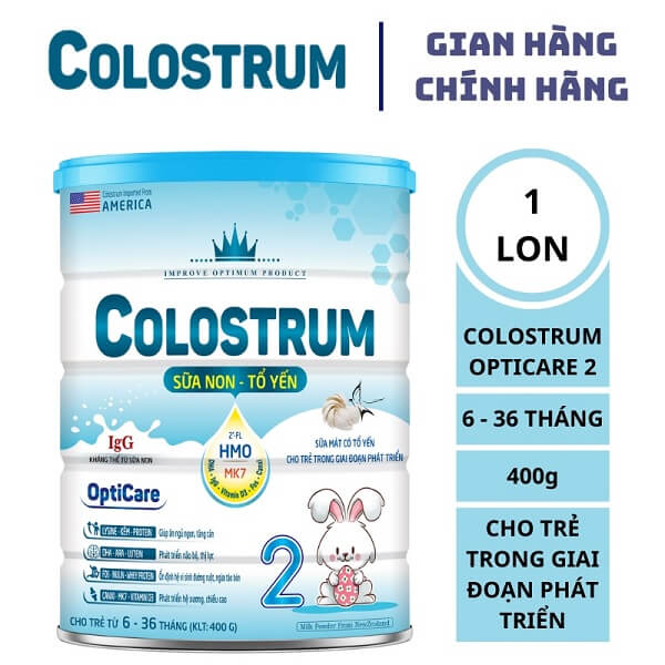 Sữa pha sẵn cho trẻ dưới 1 tuổi Colostrum Opticare 2 giúp phát triển toàn diện